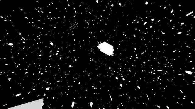 Falling Snowflakes with Alpha Channel Effect Low angle