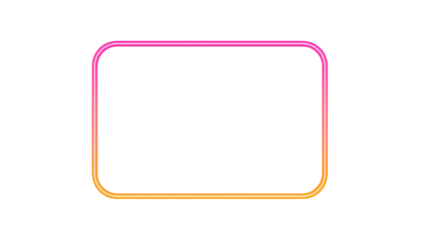 Modern rounded rectangle frame with a vibrant pink to orange gradient, perfect for graphic design elements