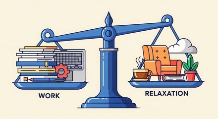 Balancing work and relaxation with a scale