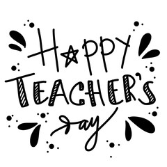 International happy teacher's day handwritten lettering  © Umniyyah