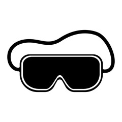 Sleeping Mask Black Icon Vector Device to aid in restful sleep