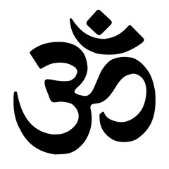 Om Symbol Icon Silhouette Vector Flat Illustration Design Sign