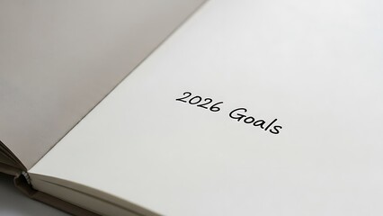 Setting the stage for the future Jotting down aspirations and objectives for the year 2026