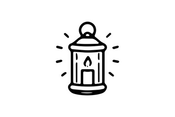 Christmas Lantern Outline vector Icon