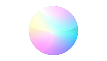 A luminous, round gradient of pastel colors on a black background