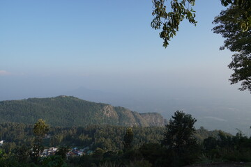 A scenic viewpoint in Yercaud, Tamil Nadu. Panoramic views of the mountains.
