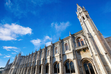 Historic 16th century Jer&oacute;nimos Monastery or Hieronymites Monastery in Belem, Lisbon.