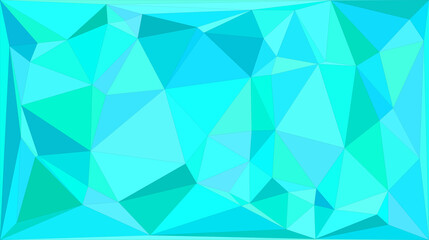 Obraz premium Turquoise Low Poly Abstract Geometric Background