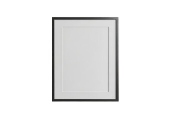 White framed picture isolated on transparent background