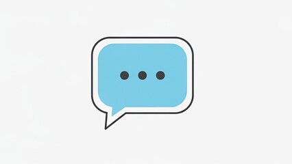 Modern chat bubble icon for digital communication and messaging