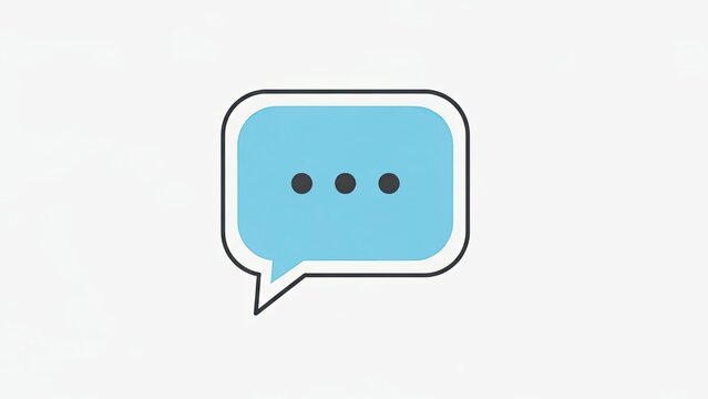 Modern chat bubble icon for digital communication and messaging - Powered by Adobe