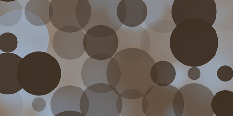 Abstract Background with Overlapping Brown Circles