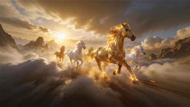 The Galloping Steed in the Clouds