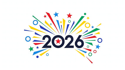 New Year 2026 Celebration Burst