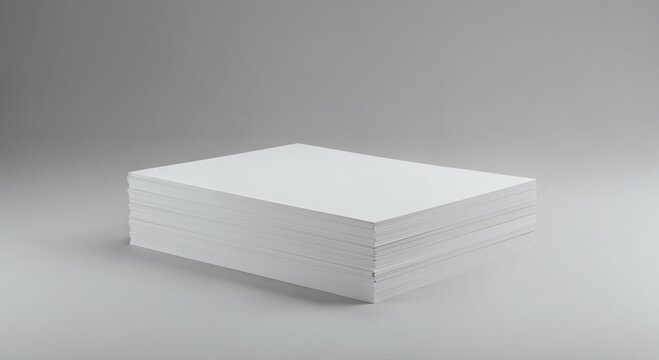 A Stack of Fresh Paper: A crisp, clean stack of white paper, ready for capturing ideas and bringing them to life. The composition highlights the simplicity, purity.