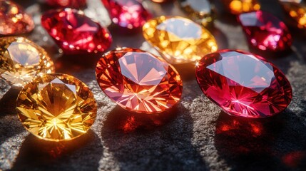 Radiant gems in varied hues