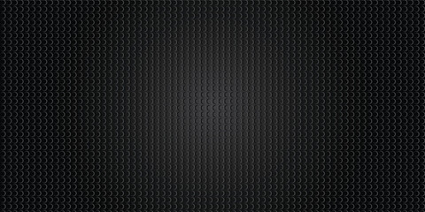 Black perforated metal plate. Metal grill. Black metal texture steel background. Perforated sheet metal.Abstract dark gray circle mesh pattern background texture.Black metallic background.Vector EPS10