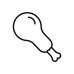 chicken thigh icon vector illustration