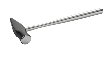 Black and silver metal hammer tool isolated on black background image, Isolated On Png Transparent Background