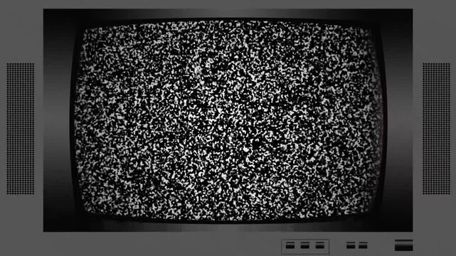 Retro tv static noise on old screen vintage television technical problem concept. Suitable for retro technologythemed designs and projects.