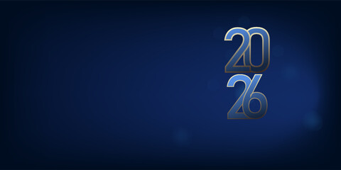 Happy new year 2026 background. Holiday greeting card design. Vector illustration.