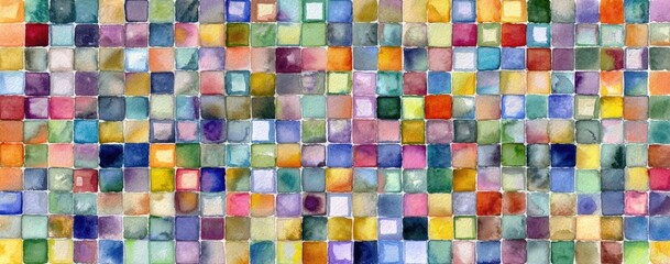 Colorful mosaic of squares