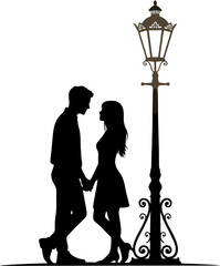 silhouette of bride and groom