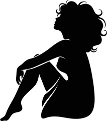 silhouette of a girl