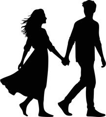 silhouette of a couple