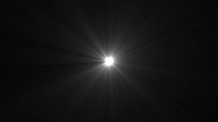 Optical flare with light rays on black background alpha chenel. shine light lens flares flickering animation overlays. white light star burst, abstract glow lens flare background. - Powered by Adobe