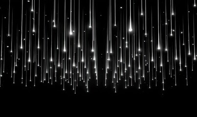Falling streaks of light against a dark background, creating a mesmerizing effect