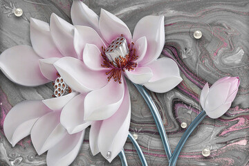 pink magnolia flowers