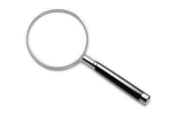 Magnifying glass highlighting transparency, symbolizing search, discovery, and detailed inspection for various concepts