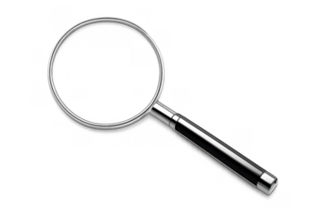 Magnifying glass highlighting transparency, symbolizing search, discovery, and detailed inspection for various concepts