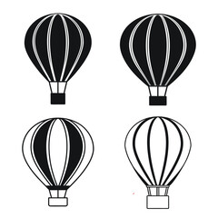 Hot Air Balloon Silhouette Icon, for Travel, Adventure Design © Nirmal