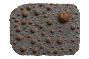 Martian hematite concretions on rock surface, resembling blueberries, revealing geological formation and planetary science