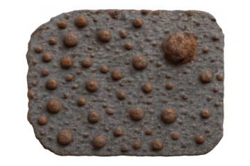 Martian hematite concretions on rock surface, resembling blueberries, revealing geological formation and planetary science