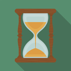 Vector hourglass with shadow