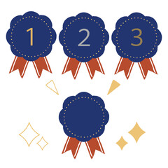 手描き感が優しい印象のランキングバッヂ素材