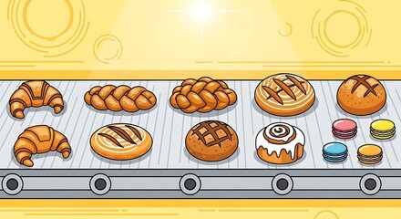Bakery Line Illustration.
