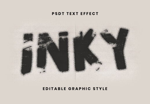 Ink Dirty Print Text Effect