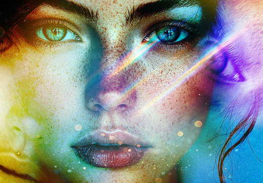 Colorful Prism Distortion Photo Effect