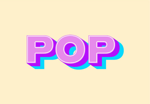 Colorful Stripes Bold Text Effect 3D Retro Comic Font