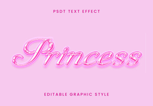 Pink Script Glossy Text Effect 3d Fancy Font