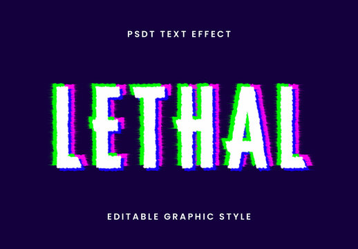 White Toxic Glitch Text Effect RGB Static Noise Font