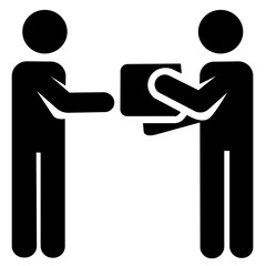 courier delivers ordered package