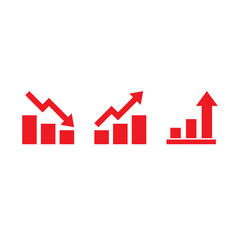 Fototapeta premium Growth Profit Loss Icon – Business Finance Performance Symbol