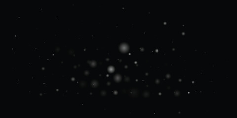 Obraz premium Abstract black background with blurry bokeh lights. Glowing dots with soft focus effect.