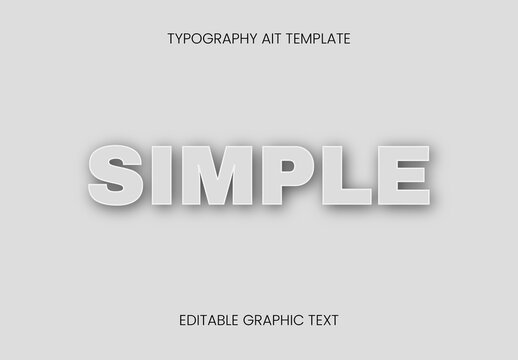 White Minimal Clean Text Effect Soft Shadow Font