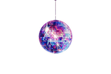 Party And Celebration Concept. Hanging Shiny Multicolored Disco Ball. 3d Rendering